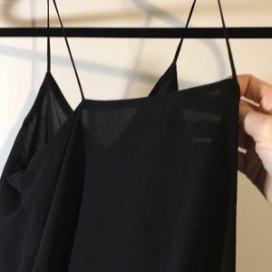Tops - Tulip styled polyester black strap top Tops - Tulip styled polyester black strap top